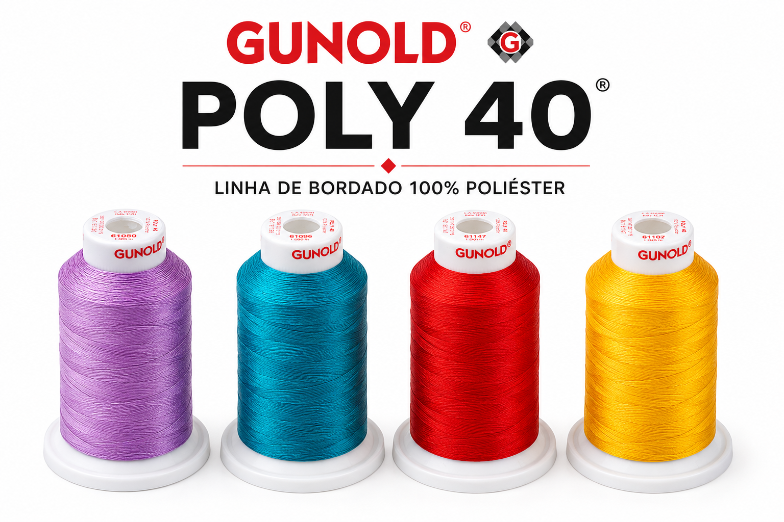 Linha de Bordar Gunold Poly 40 – 1000 Metros